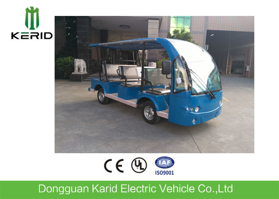 Blue 48V 9 Passengers Electric Tourist Bus For Hotel / Club / Resort